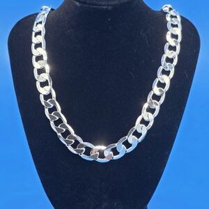 Necklace New 925 Sterling Silver Plated‎ Chain 24in 85g 12.62mm
